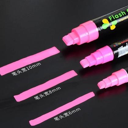 Imagem de Conjunto de 8 Marcadores LED Fluorescentes Apagáveis (5-10mm)