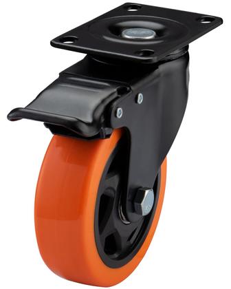 Imagem de Conjunto de 8 polegadas Caster Wheels ASRINIEY Heavy Duty de 4 polegadas - laranja