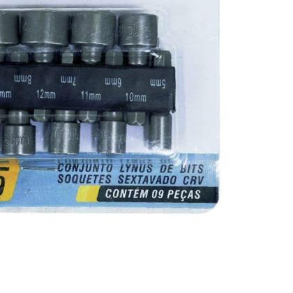 Imagem de Conjunto de 9 Bits Sextavados 5 a 13mm CRV CLBS-9 LYNUS