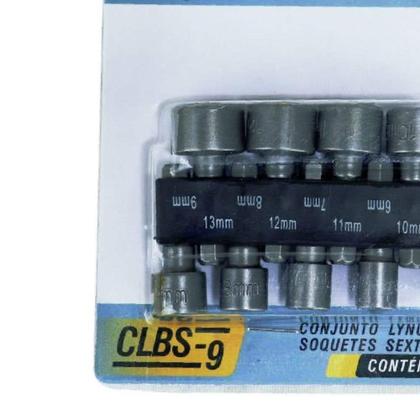 Imagem de Conjunto de 9 Bits Sextavados 5 a 13mm CRV CLBS-9 LYNUS