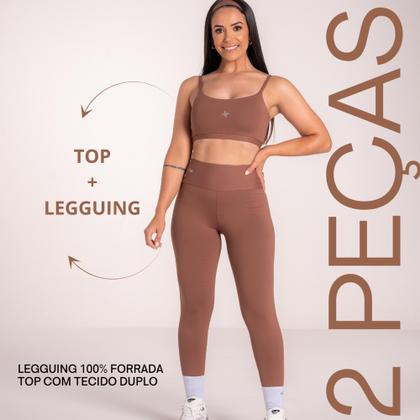 Imagem de Conjunto de academia top + legging com cos alto - urbativa fitness