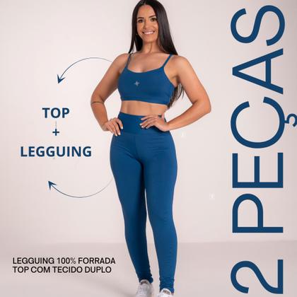 Imagem de Conjunto de academia top + legging com cos alto - urbativa fitness