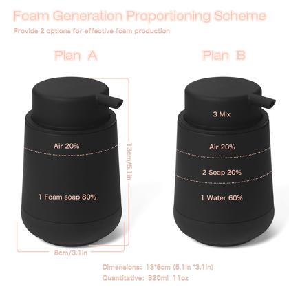 Imagem de Conjunto de acessórios de bancada de banheiro GAHEFY Black com dispensador de sabonete e suporte para escova de dentes