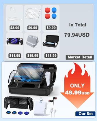 Imagem de Conjunto de acessórios KOVA 13 em 1 para Playstation Portal Remote Play