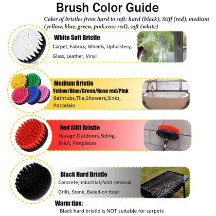 Imagem de Conjunto de acessórios para escovas de perfuração Tialero, pacote com 7 unidades, com haste longa