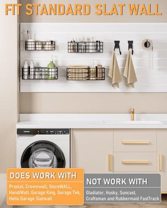 Imagem de Conjunto de acessórios Slatwall INCLY 30PCS com cestos e ganchos