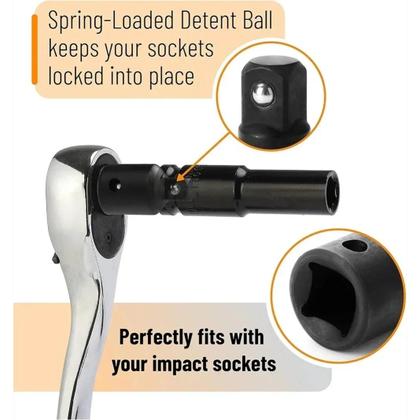 Imagem de Conjunto De Adaptadores De Redução 1/2 3/8 1/4 Polegada Para Chaves De Impacto, Furadeiras E