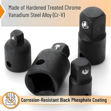 Imagem de Conjunto De Adaptadores De Redução 1/2 3/8 1/4 Polegada Para Chaves De Impacto, Furadeiras E