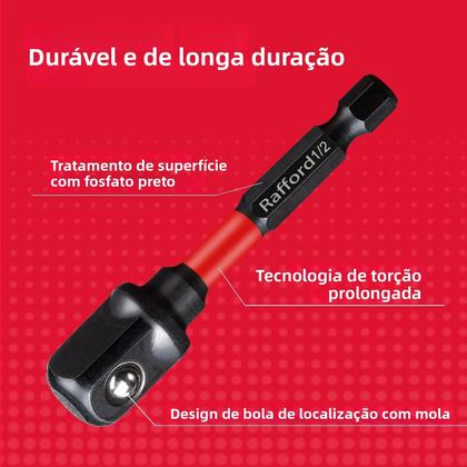 Imagem de Conjunto De Adaptadores De Soquete De Impacto Rafford 1/4 3/8 1/2 Com Suporte Para Extensão Para