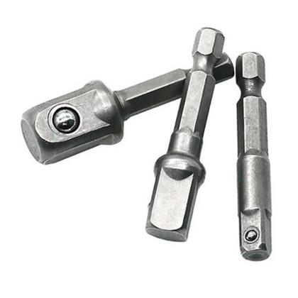 Imagem de Conjunto De Adaptadores De Soquete Hexagonal 1/4 3/8 1/2, 3 Peças, Barra De Extensão Para Furadeira