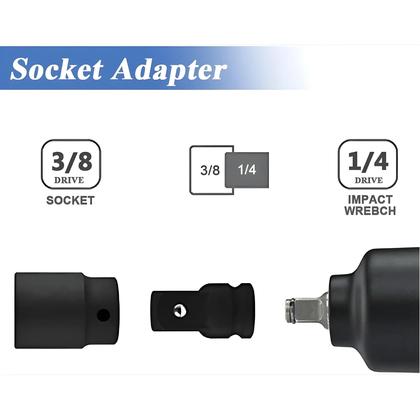 Imagem de Conjunto De Adaptadores Redutores De Soquete 1/2 Para 3/8, 3/8 Para 1/4, 3/4 Para 1/2, Adaptador De