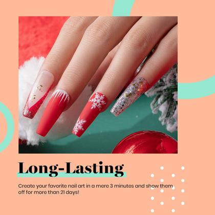 Imagem de Conjunto de adesivos Beetles Nail Foil Glue, 2 frascos de 15 ml com 20 peças de flores, borboletas e adesivos de papel alumínio, cola para transferência de unhas, arte de manicure, unhas DIY, é necessária lâmpada LED, absorva