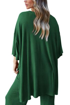 Imagem de Conjunto de Agasalho PRETTYGARDEN de Dois Peças Verde Escuro XL
