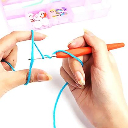 Imagem de Conjunto De Agulhas De Crochê Com Cabo Macio Arco-Íris 2.0-6.0mm Kit De Agulhas De Tricô De Alumínio