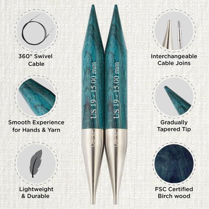 Imagem de Conjunto de agulhas intercambiáveis KnitPro Dreamz Chunky 13cm