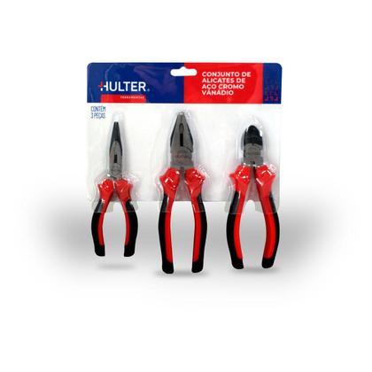 Imagem de Conjunto de Alicates CRV Hulter 3 Peças HT5CA3F