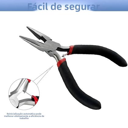 Imagem de Conjunto De Alicates De Artesanato Em Aço Com Ponta Redonda E Ponta Chanfrada Para Trabalhos Em