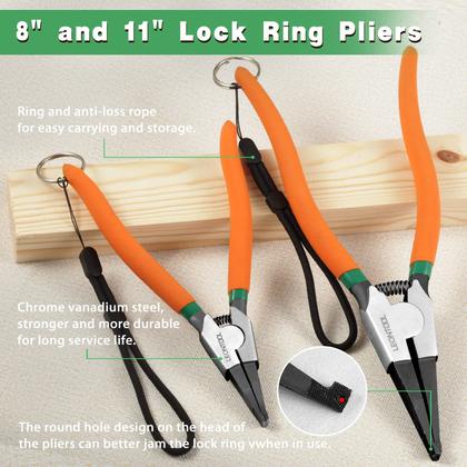 Imagem de Conjunto de alicates Lock Ring LEONTOOL, 2 peças de alicate Flat Snap Ring