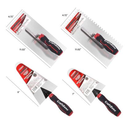 Imagem de Conjunto de alvenaria e reboco CraftZone Concrete Trowel x4