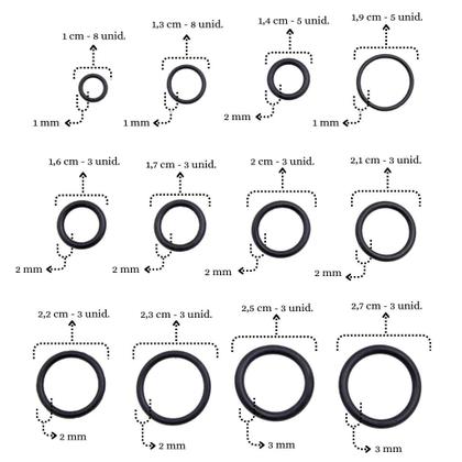 Imagem de Conjunto De Anéis Para Vedação Arruelas De Borracha O-Ring Com 50 Peças