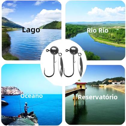 Imagem de Conjunto De Anzóis Jig Redondos Sem Anzol 5 Peças 3.5g 5g 7g 10g Com Lâmina Para Pesca Com Isca
