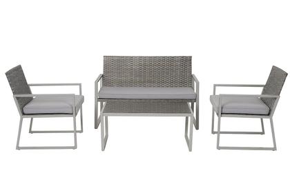 Imagem de Conjunto de Àrea Externa Positano com 1 Sofá, 2 Poltronas 1 Mesa Cinza
