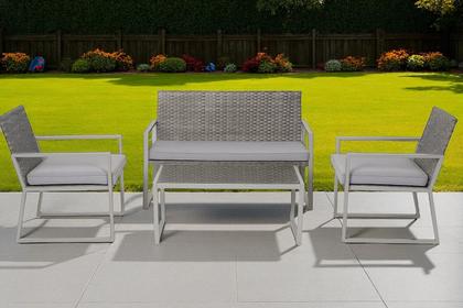 Imagem de Conjunto de Àrea Externa Positano com 1 Sofá, 2 Poltronas 1 Mesa Cinza