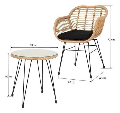 Imagem de Conjunto de Área Externa Sky com 2 Poltronas, 1 Mesa