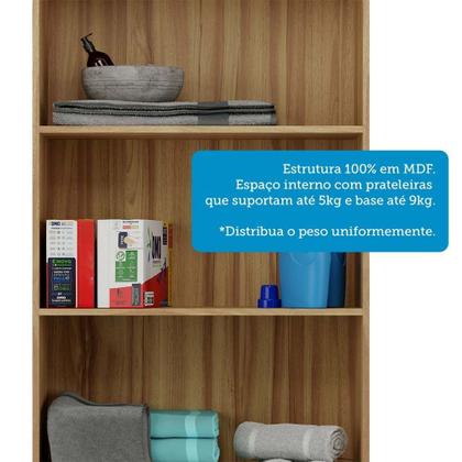 Imagem de Conjunto de Armário Multiuso 2 Peças 100% Mdf Prisma Espresso Móveis