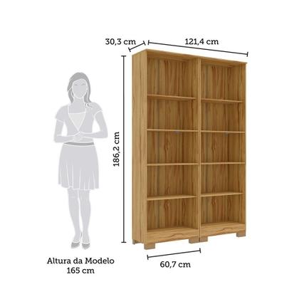 Imagem de Conjunto de Armário Multiuso 2 Peças 100% Mdf Prisma Espresso Móveis