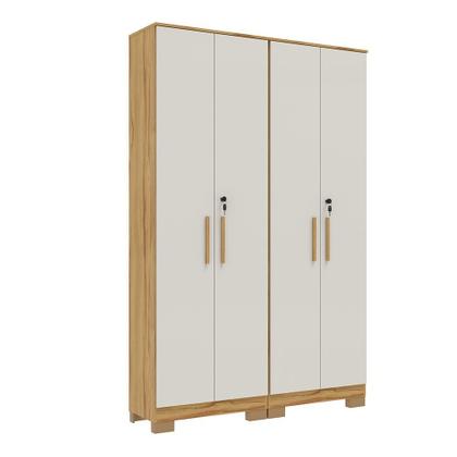 Imagem de Conjunto de Armário Multiuso 2 Peças 100% Mdf Prisma Espresso Móveis