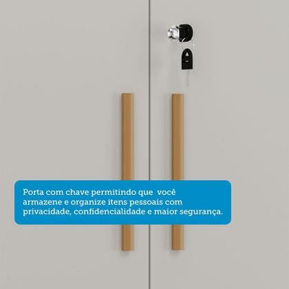 Imagem de Conjunto de Armário Multiuso 2 Peças 100% Mdf Prisma Espresso Móveis