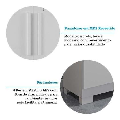 Imagem de Conjunto de Armário Multiuso 2 Peças 100% Mdf Prisma Espresso Móveis