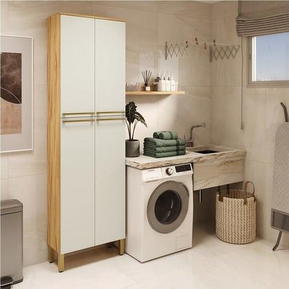 Imagem de Conjunto de Armário Multiuso com 2 Peças 100% Mdf Itália Espresso Móveis