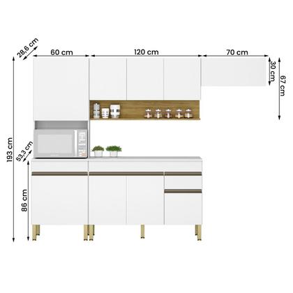 Imagem de Conjunto de Armarios Modulados Line com 9 Portas e 1 Gaveta