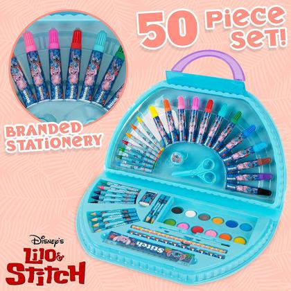 Imagem de Conjunto de arte Disney Stitch Kids 40+ peças com tintas e lápis