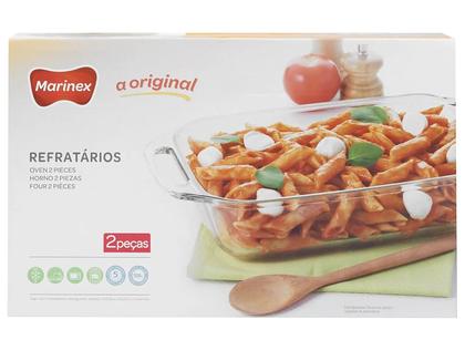 Imagem de Conjunto de Assadeiras Marinex Retangular de Vidro