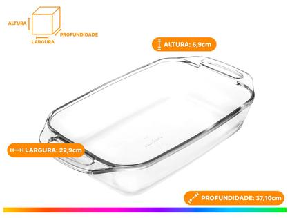 Imagem de Conjunto de Assadeiras Marinex Retangular de Vidro