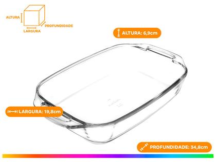 Imagem de Conjunto de Assadeiras Marinex Retangular de Vidro