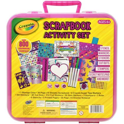 Imagem de Conjunto de atividades artísticas Crayola Mess Free Craft Kit para crianças com estojo