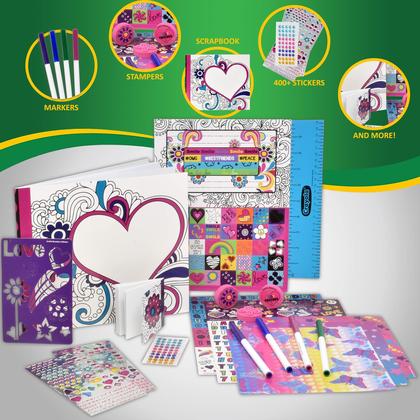 Imagem de Conjunto de atividades artísticas Crayola Mess Free Craft Kit para crianças com estojo