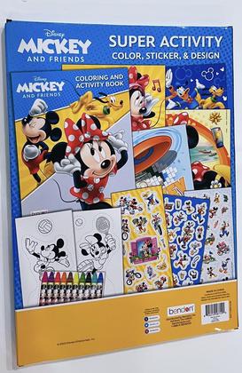 Imagem de Conjunto de atividades bendon Mickey And Friends com cor, adesivo e design