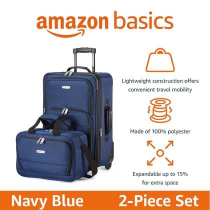 Imagem de Conjunto de bagagem Amazon Basics Carry On, mala de 23" e sacola de 15"