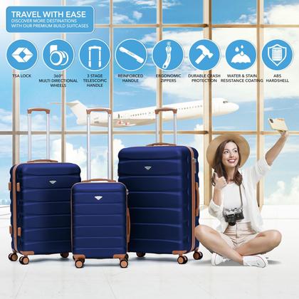 Imagem de Conjunto de bagagem Flight Knight com fechadura TSA e rodas giratórias duplas