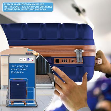 Imagem de Conjunto de bagagem Flight Knight com fechadura TSA e rodas giratórias duplas