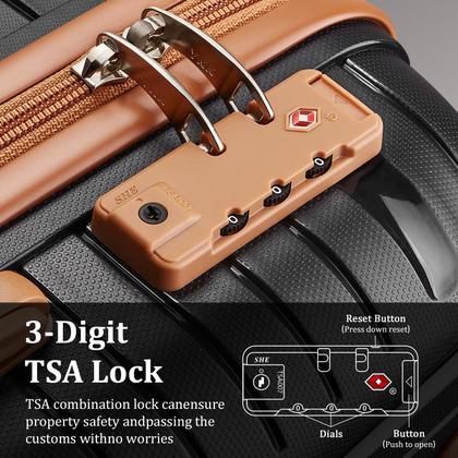 Imagem de Conjunto de bagagem Joyway de 5 peças PP Hardshell com rodas giratórias