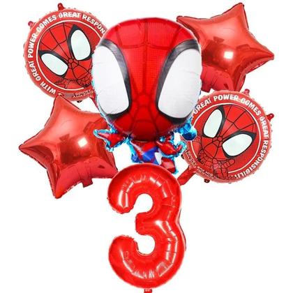 Imagem de Conjunto De Balões De Aniversário De Super-Herói 6 Peças Balões De Folha De 32 Polegadas Decoração