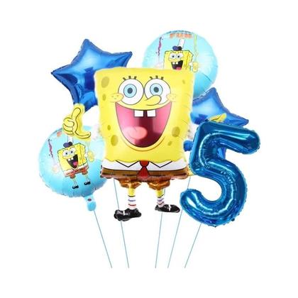 Imagem de Conjunto De Balões Do SpongeBob Patrick Star 6 Peças Suprimentos Para Festa De Aniversário Balões De