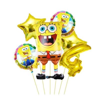 Imagem de Conjunto De Balões Do SpongeBob Patrick Star 6 Peças Suprimentos Para Festa De Aniversário Balões De