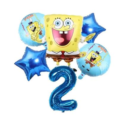 Imagem de Conjunto De Balões Do SpongeBob Patrick Star 6 Peças Suprimentos Para Festa De Aniversário Balões De